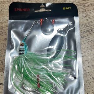 Green and Silver Bass Spinner Bait